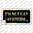 Im Not Gay But My Boyfriend Is Novelty Sticker Decal Small