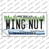 Wing Nut Michigan State Novelty Sticker Decal Small