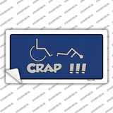 Handicap Crap Logo Novelty Sticker Decal Small