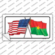 United States Burkina Faso Crossed Flags Novelty Sticker Decal