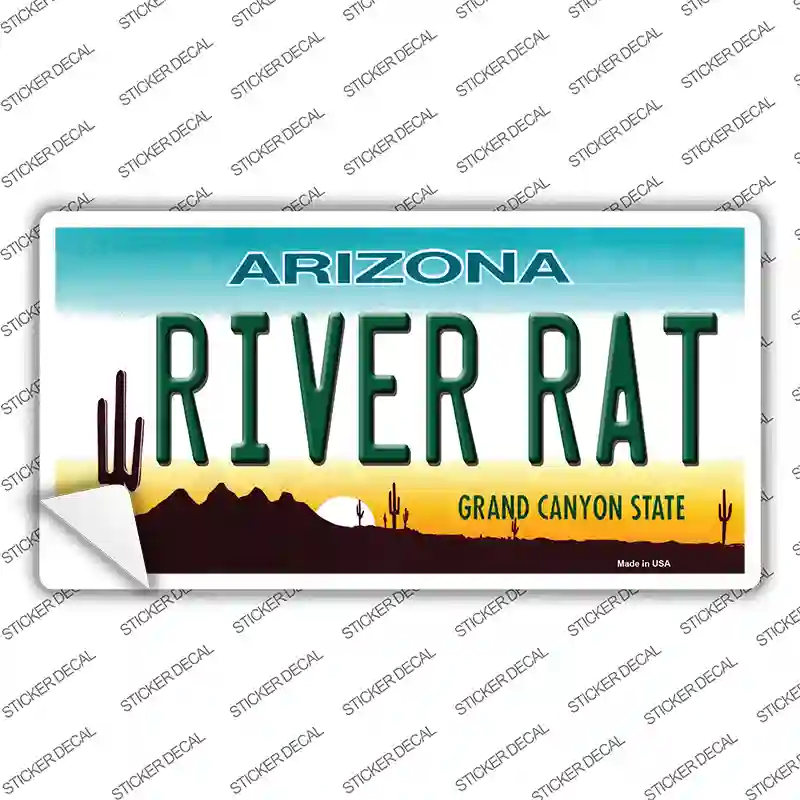 River Rat Arizona Novelty Sticker Decal