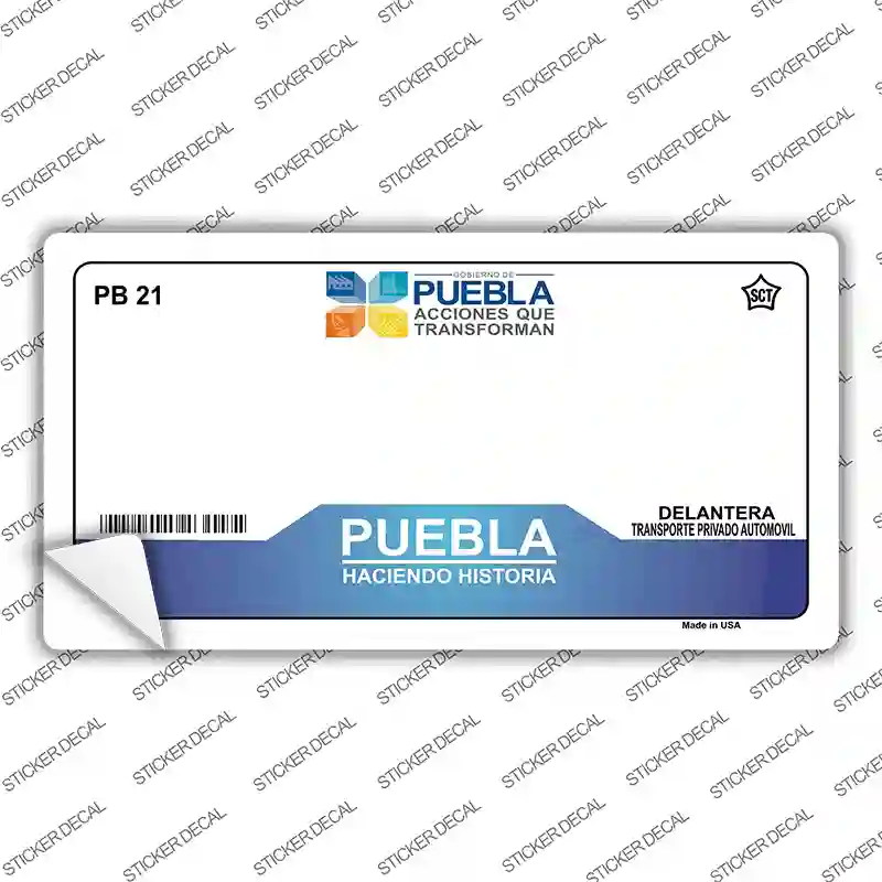 Puebla Mexico Novelty Sticker Decal Small