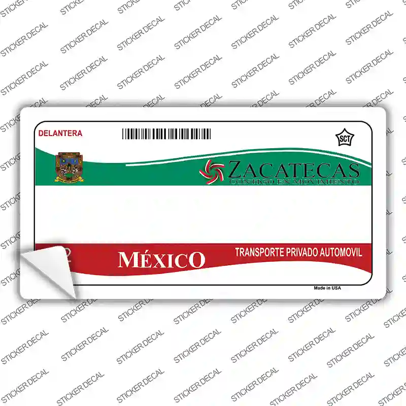 Zachatecas Mexico Novelty Sticker Decal Small