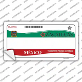 Zachatecas Mexico Novelty Sticker Decal Small