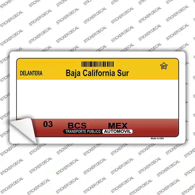 Baja California Sur Novelty Sticker Decal Small