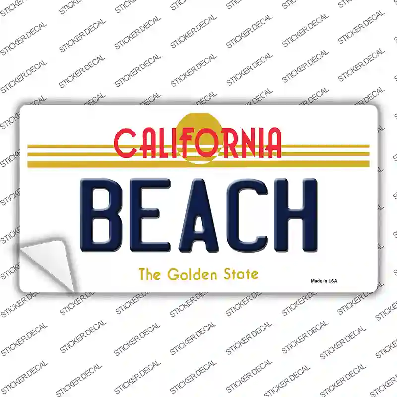 Beach California Novelty Sticker Decal Small