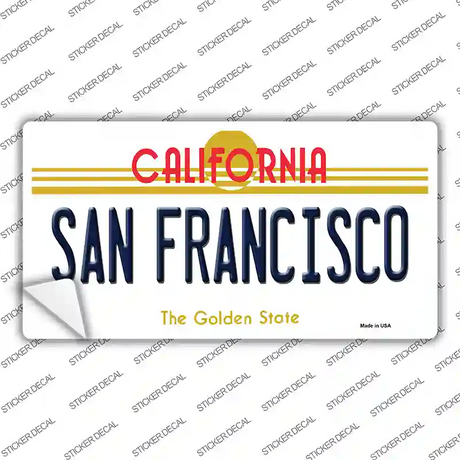 San Francisco California Novelty Sticker Decal Small