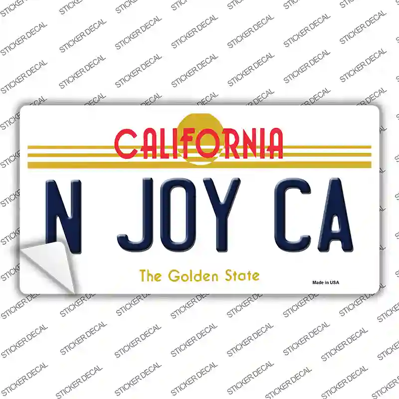 N Joy Ca California Novelty Sticker Decal Small