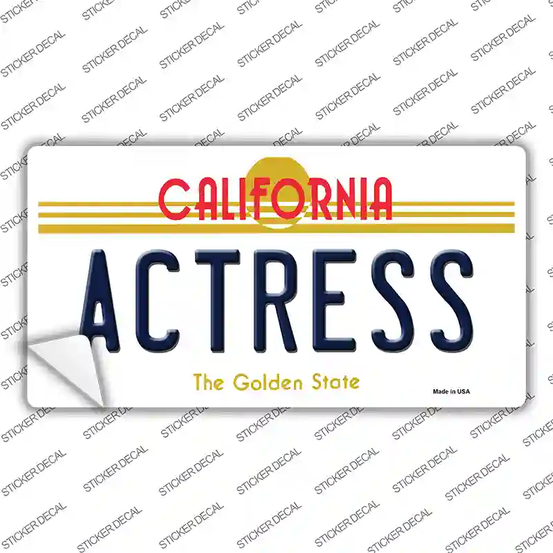 Actress California Novelty Sticker Decal Small