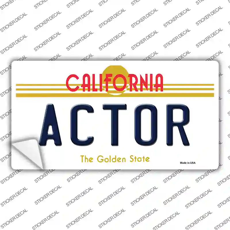 Actor California Novelty Sticker Decal Small