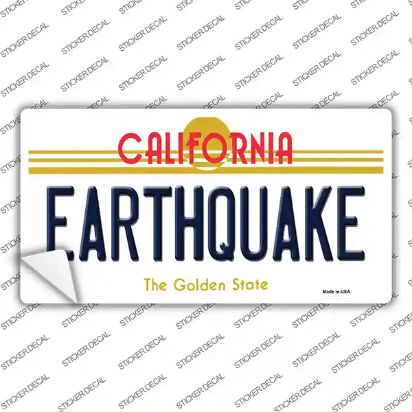 Earthquake California Novelty Sticker Decal | Smart Blonde