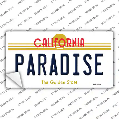 Paradise California Novelty Sticker Decal Small