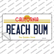 Beach Bum California Novelty Sticker Decal Small