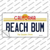 Beach Bum California Novelty Sticker Decal Small