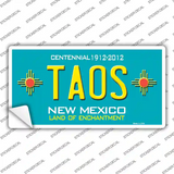 Taos Teal New Mexico Novelty Sticker Decal Small