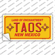 Taos Yellow New Mexico Novelty Sticker Decal Small