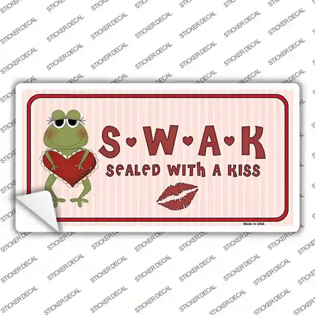 S.W.A.K. Valentine Frog Novelty Sticker Decal Small