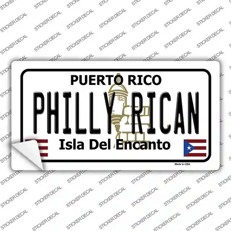 Philly Rican Puerto Rico Novelty Sticker Decal Small