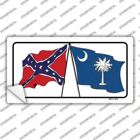 Confederate South Carolina State Flag Novelty Sticker Decal Small