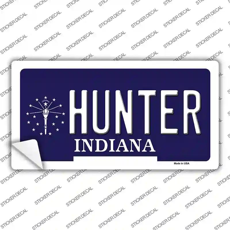 Hunter Indiana State Novelty Sticker Decal Small