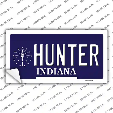 Hunter Indiana State Novelty Sticker Decal Small