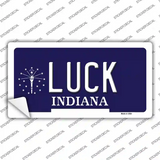 Luck Indiana State Novelty Sticker Decal Small