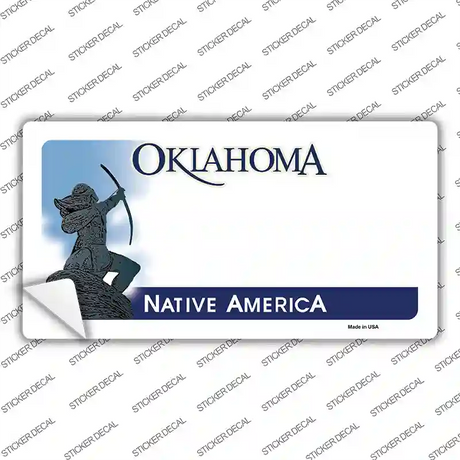 Oklahoma Native America State Blank Novelty Sticker Decal Small