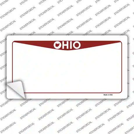 Ohio State Background Novelty Sticker Decal Small