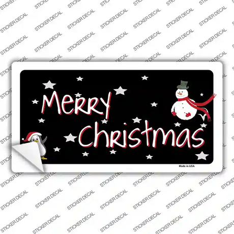 Merry Christmas Snow Novelty Sticker Decal Small