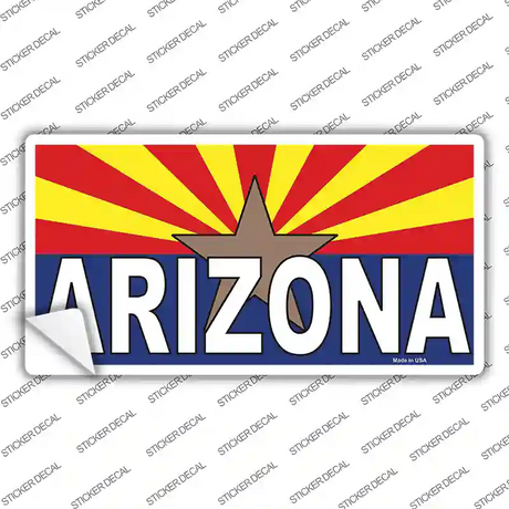 Arizona Flag White Arizona Novelty Sticker Decal Small