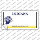 Indiana State Bicentennial Novelty Sticker Decal Small