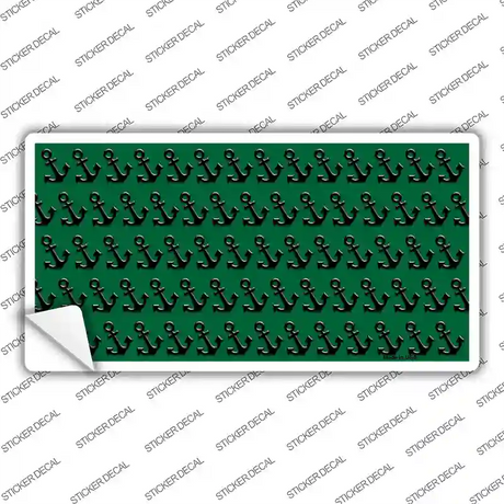 Green Black Anchor Novelty Sticker Decal