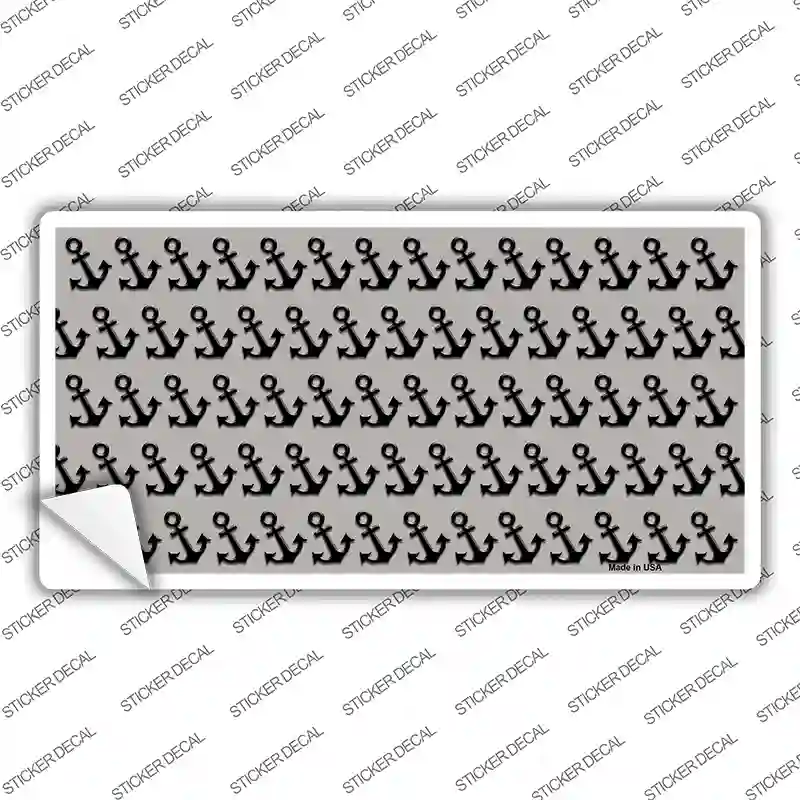 Grey Black Anchor Novelty Sticker Decal