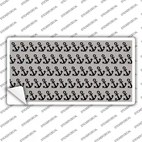 Grey Black Anchor Novelty Sticker Decal