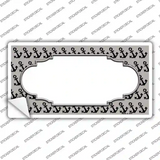 Grey Black Anchor Scallop Center Novelty Sticker Decal