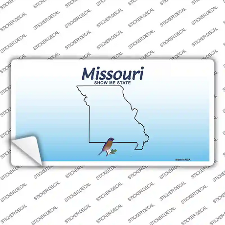 Missouri State Background Novelty Sticker Decal Small