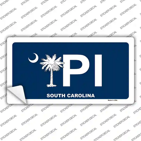 PI South Carolina Novelty Sticker Decal Small