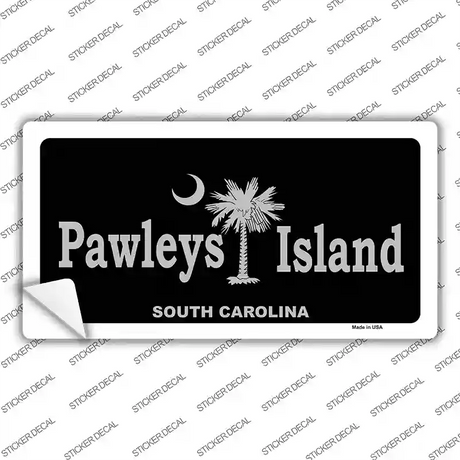 Pawleys Island Black Novelty Sticker Decal Small