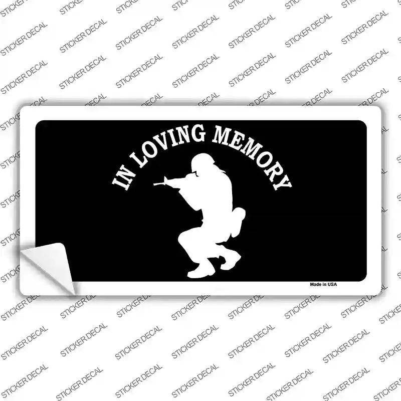 In Loving Memory Squatting Novelty Sticker Decal Small