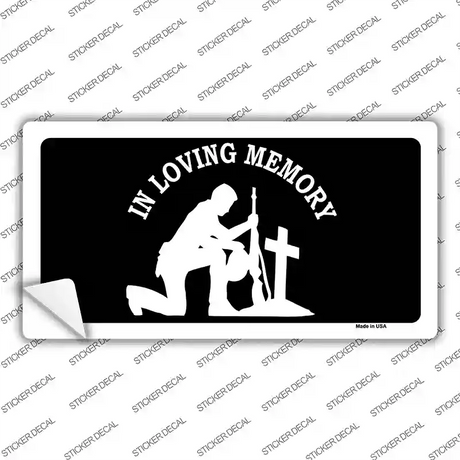 In Loving Memory Cross Novelty Sticker Decal Small