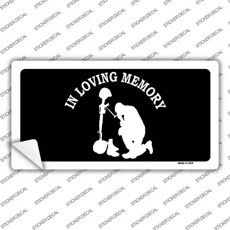 In Loving Memory Kneeling Novelty Sticker Decal Small