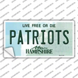 Patriots New Hampshire Novelty Sticker Decal Small