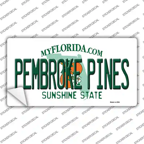 Pembroke Pines Florida Novelty Sticker Decal Small