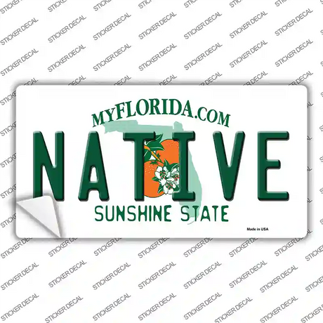 Native Florida Novelty Sticker Decal Small