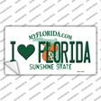 I Love Florida Novelty Sticker Decal Small