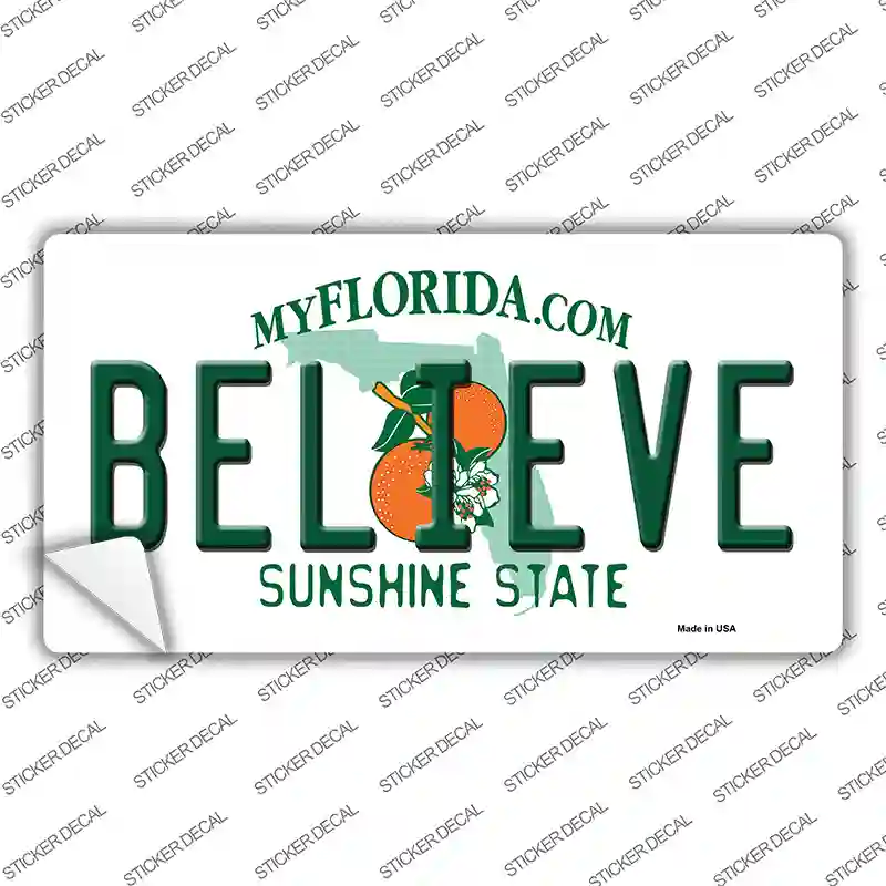 Believe Florida Novelty Sticker Decal Small