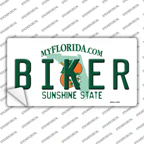 Biker Florida Novelty Sticker Decal Small