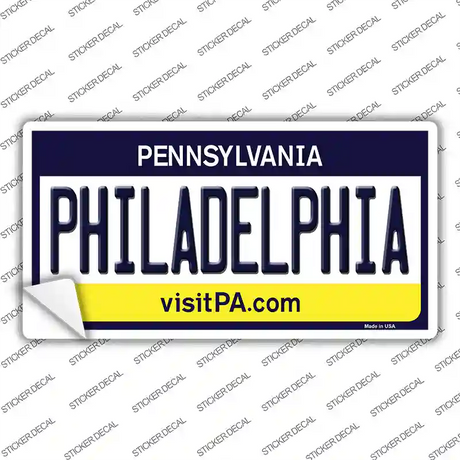 Philadelphia Pennsylvania State Novelty Sticker Decal Small