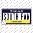 South Paw Pennsylvania State Novelty Sticker Decal Small