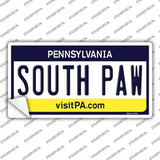 South Paw Pennsylvania State Novelty Sticker Decal Small